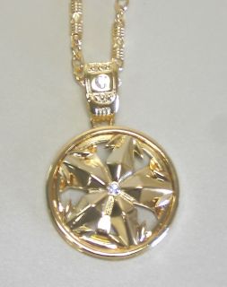 Hip Hop Jewelry 30 Spinning Rims Necklace Gold