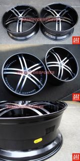 20 inch Rims Wheels Status S816 Staggered Knight BMW 650i Acura MBZ