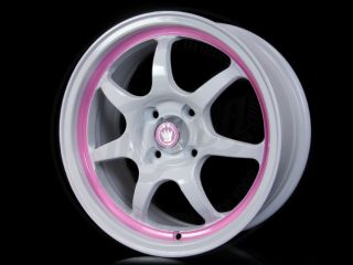 Konig Forward Rims White Pink 15 4x100 Civic Integra