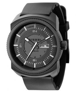 Diesel Watch, Black Polyurethane Strap 47mm DZ1262   All Watches