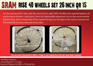 SRAM Rise 40 Wheels Set 26 inch QR 15 2012 Mountain Bike Worldwide