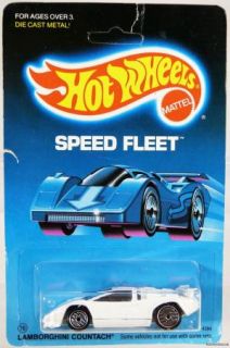 Hot Wheels Lamborghini Countach Speed Fleet 4384 NRFP Mint 1986 White