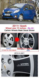 Spark 15inches Carbon Wheels Mask Decal Sticker No 44 Car Trim