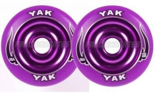 Yak Scat Purple Metal Core 100mm Scooter Wheels