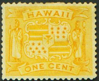 Hawaii US 1894 74 1c Coat of Arms Unused OG
