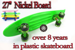 27 70cm Length Plastic Nickel Cruiser Complete Board Skateboard