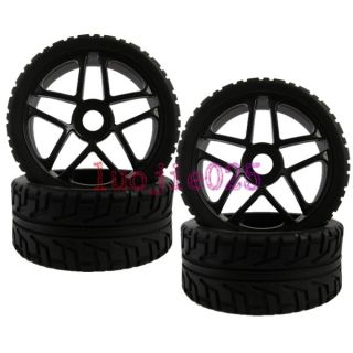 Road Car Buggy Street Foam Rubber Tyres Tires Wheel Rims black 85B 803