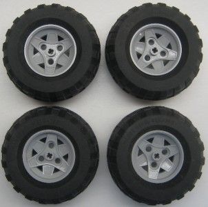 Lego Technic Wheels Lot Cars Vehicles Trucks Gray Big Large Tires 81