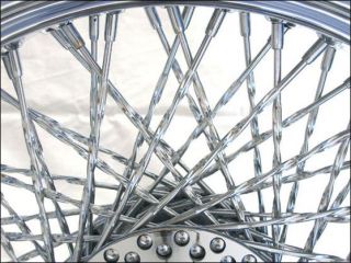 Chrome Twisted 80 Spoke 18 X 8.5 Re a r Wheel For H a rley Wide Tire