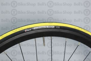 Vittoria Diamante Pro II Folding Road Bike Tire Yellow 700 x 23c Road