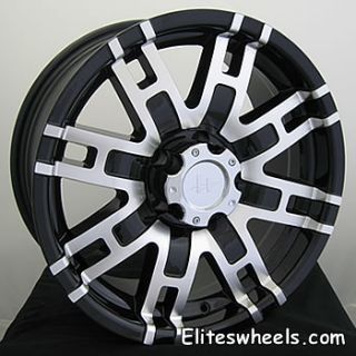 17x8 Black Wheels Rims Helo HE835 5x5 5