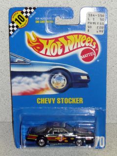 Hot Wheels 1990 blackwall Chevy Stocker Blue Card MOC 70 Malaysia