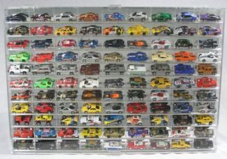 NASCAR Hot Wheels 1 64 Diecast Display Case 99 Angled Shelves Car