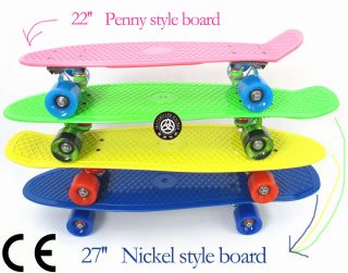 27 70cm Length Plastic Nickel Cruiser Complete Board Skateboard