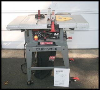 Table Saw 3 HP 5000 RPM Model 137 248830  Craftsman Manual