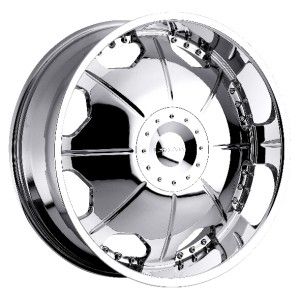 22 inch Strada Mirror Chrome Wheels Rims 6x5 6x127 Trailblazer Envoy