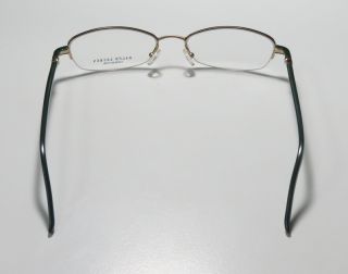 1504 50 18 130 Gold Green Semi Rim Eyeglass Glasses Frames