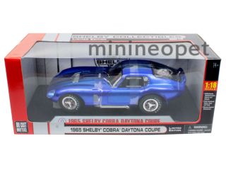 Collectibles 1965 Shelby Cobra Daytona Coupe 1 18 Blue Chrome with