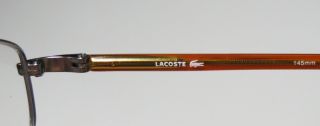 New Lacoste 12012 52 19 145 Ophthalmic Brown Eyeglass Glasses Frame