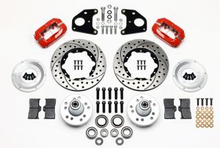 Wilwood Disc Brake Kit Front 68 71 Super Bee 11 Drilled Rotors Red
