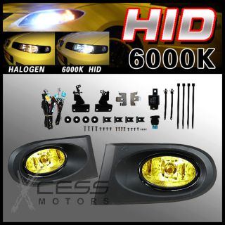 6000K HID 02 03 04 Acura RSX DC5 Yellow Lens Driving Fog Lights Kit RH