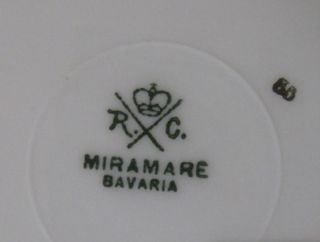 ANTIQUE ROSENTHAL MIRAMARE BAVARIA FLORAL PLATE WITH SCALLOPED RIM