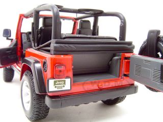 Jeep Wrangler Rubicon Red 1 18 Scale Diecast Model