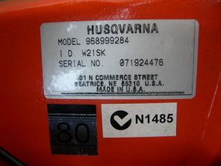 Husqvarna Commercial W21 Lawn Mower