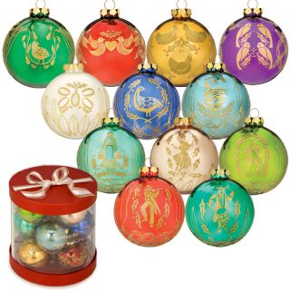 Used Waterford 12 Days of Christmas Holiday Ball Tree Ornament Gift