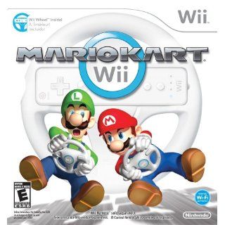 Wii White Console bundle Many Extras MarioKart, MarioParty, 2 wheels