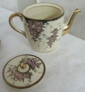 Gorgeous C 1900 21 Piece Japanese Tea Set with Flowers and Birds