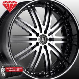 Wheel Tire New 22 Versante 212 5x115 15 Rims Black Machined