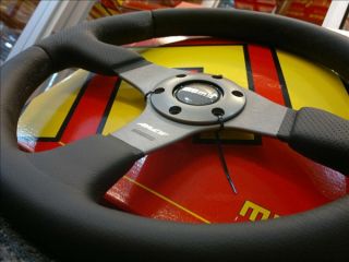 Genuine Momo Steering Wheel Race Italy Sports Leather