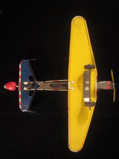 1930s Gotham Pressed Steel Marble Shooter Tin Airplane Toy Army Air