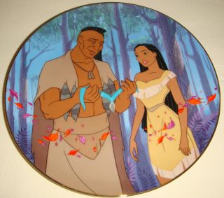 Disney Necklace 4 Pocahontas Fathers Love Plate BX COA