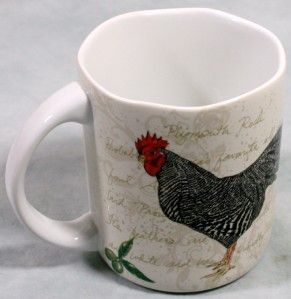 222 Fifth Rooster Journal Fine China Coffee Tea Mug Cup
