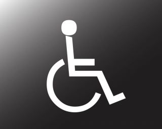 Handicap Decal Window Sticker Many Sizes and Colors