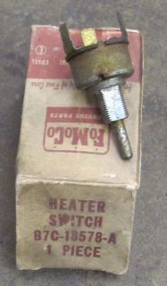 You are bidding on an NOS 1957 Ford 2 Speed Heater Switch. Part #B7C