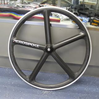 Aerospoke Fixie Road Track Bike 700c Front Wheel RAW color w/ hub