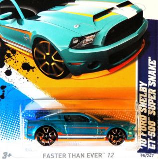 Hot Wheels Teal 2010 Ford Shelby GT 500 Super Snake Faster Than Ever 5