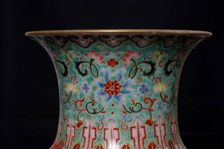 Large Antique Chinese Porcelain 18th C Famille Rose Vase Signed Aacd