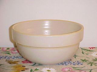 Vintage Stoneware Mixing Bowl USA Yellow Ware