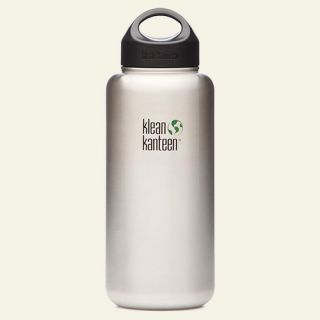 Klean Kanteen 40 oz Wide Mouth Water Bottle Canteen New Brushed
