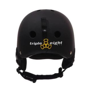 Medium Triple Eight Snow Helmet w Audio Matte Black Snowboards Skiing