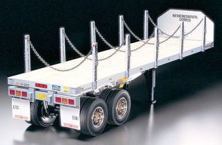Tamiya 56306 1 14 Flatbed Semi Trailer for RC Tractor Truck New in Box