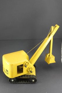 Structo Construction Co. Vintage Pressed Steel Yellow Toy Power Shovel