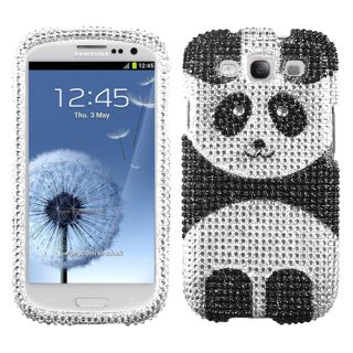 Samsung Galaxy S3 i9300 Rhinestone Snap on Case Panda