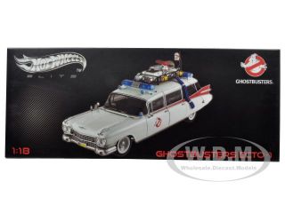Ghostbusters Movie Ecto 1 Cadillac Anbulance Elite 1 18 by Hotwheels