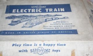 Vintage Marx Engine and Santa FE Tender Happi Time Train Set OB