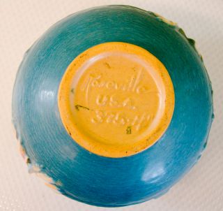 Roseville 375 4 Vintage Art Bowl Cosmos Rose Pottery